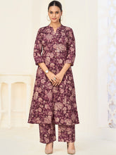 Larqi Women Pure Cotton Purple Co Ords