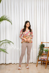 LarQi Beige Kurti Pants