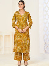 Larqi Women Pure Cotton Yellow Co Ords