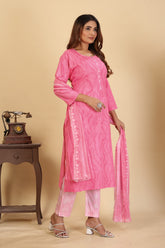 Larqi Women Pure Cotton Green 3 Pcs Set