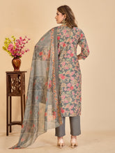 Larqi Women Pure Cotton Grey 3 Pcs Set