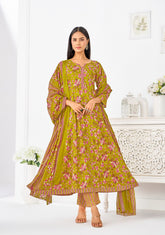 Larqi Women Pure Cotton Yellow 3 Pcs Set
