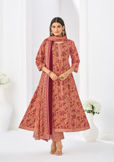Larqi Women Pure Cotton Orange 3 Pcs Set