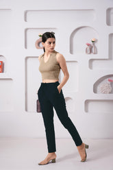 LarQi Dark Green Stretch Pants