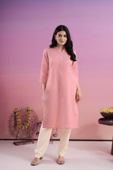 LarQi Light pink Long Kurti