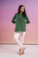 LarQi Spring Green Short Kurti