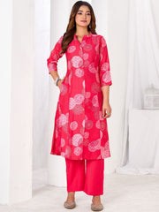 Larqi Women Silk Blend Pink 3 Pcs Set