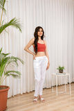 LarQi White Polo Pants