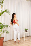 LarQi White Polo Pants