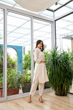 LarQi White Polo Long Kurti