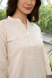LarQi White Polo Short Kurti