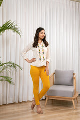 LarQi Gold Kurti Pants