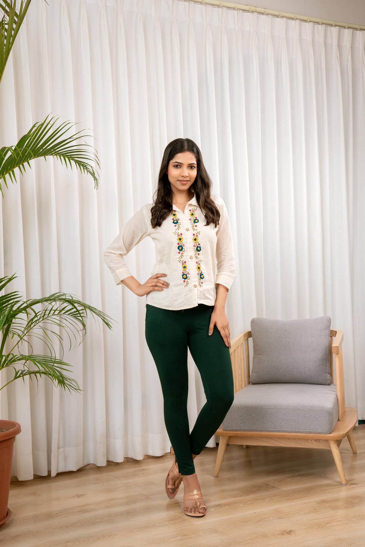 LarQi Green Kurti Pants