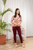 LarQi Maroon Kurti Pants