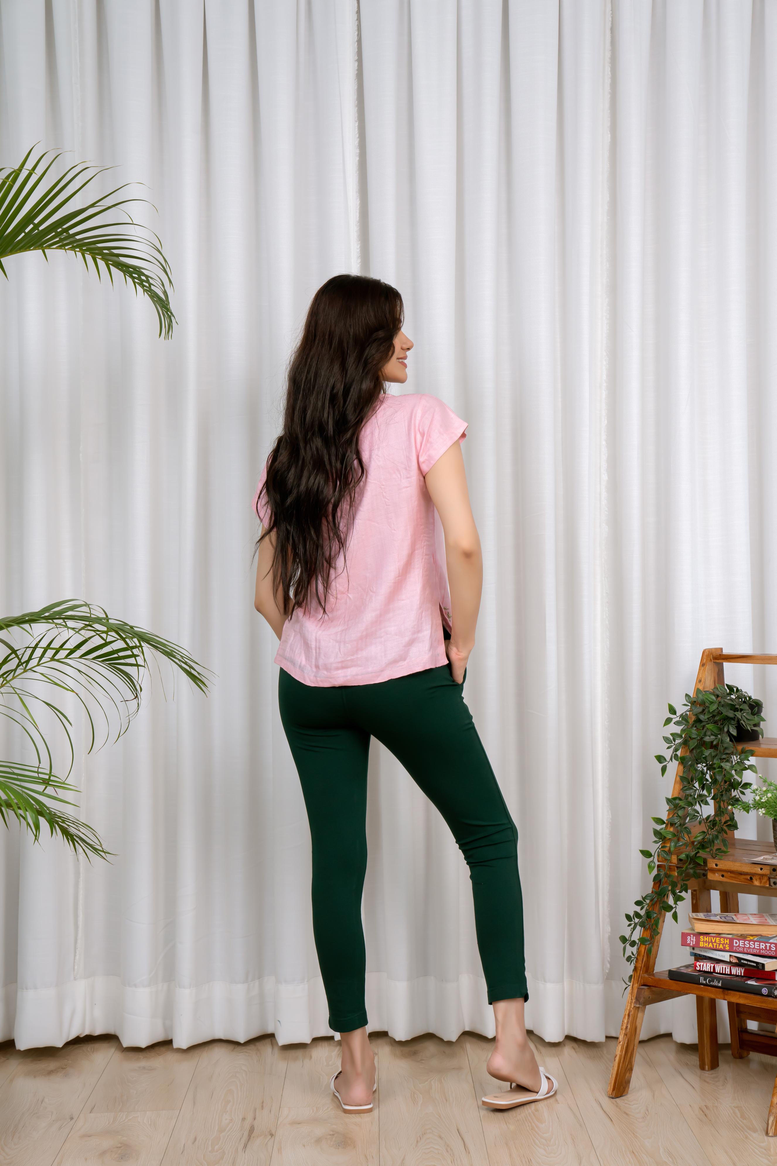 LarQi Dark Green Kurti Pants