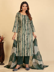 Larqi Women Pure Cotton Red 3 Pcs Set