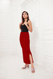 LarQi Dark Red  Saree Shaper