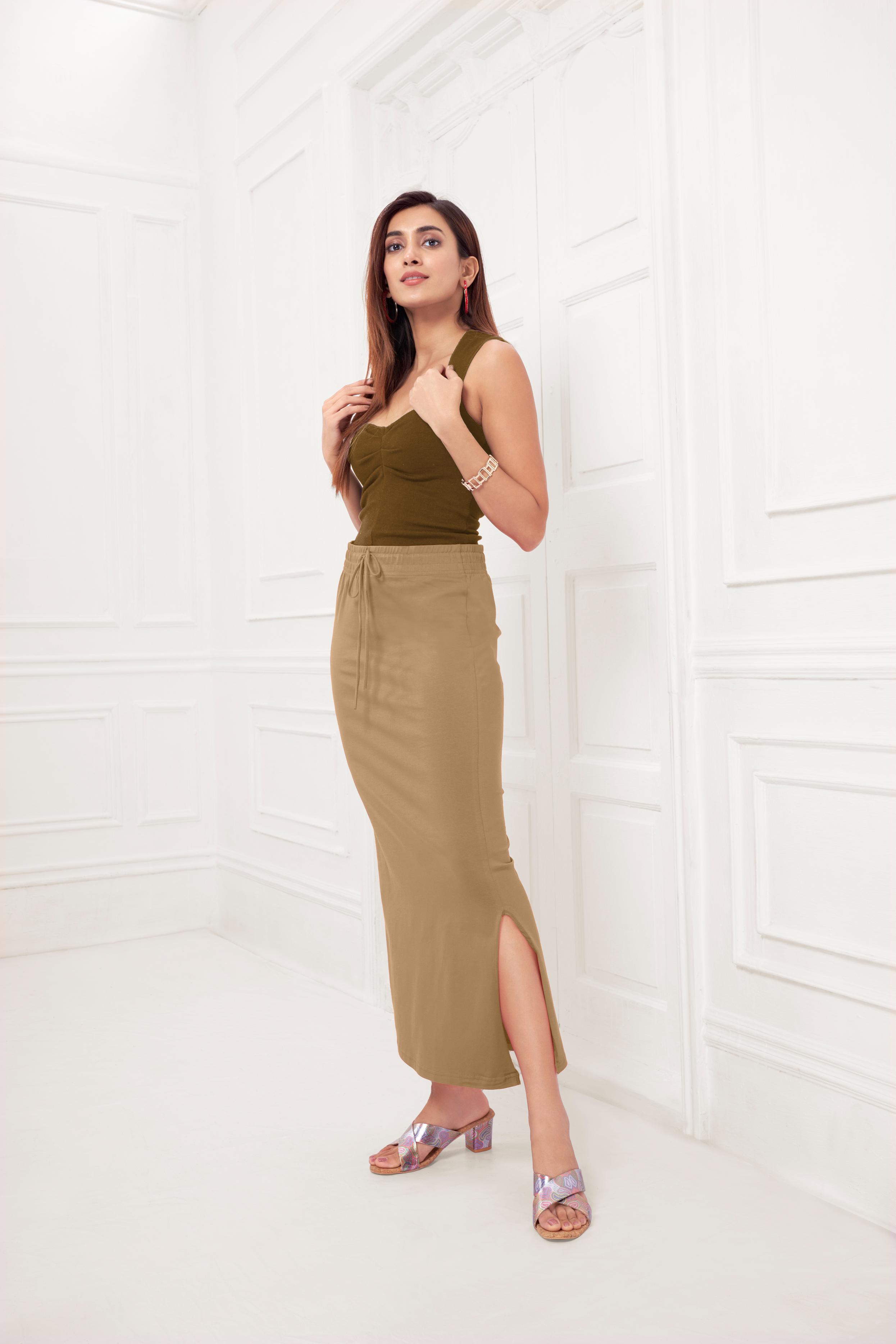 LarQi Dark Chikoo Saree Shaper
