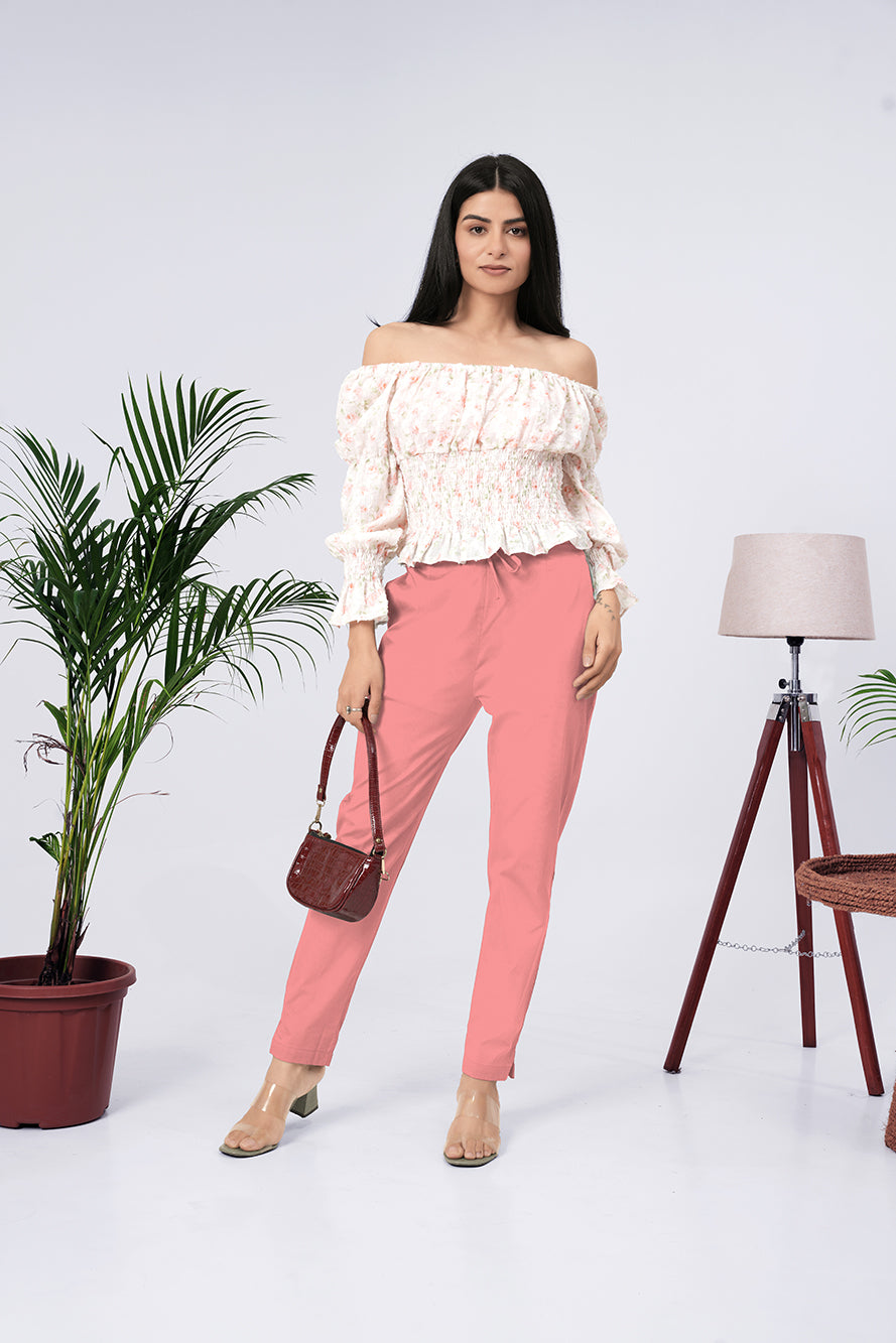 Larqi Women Comfort Low-Rise Easy Wash Trousers