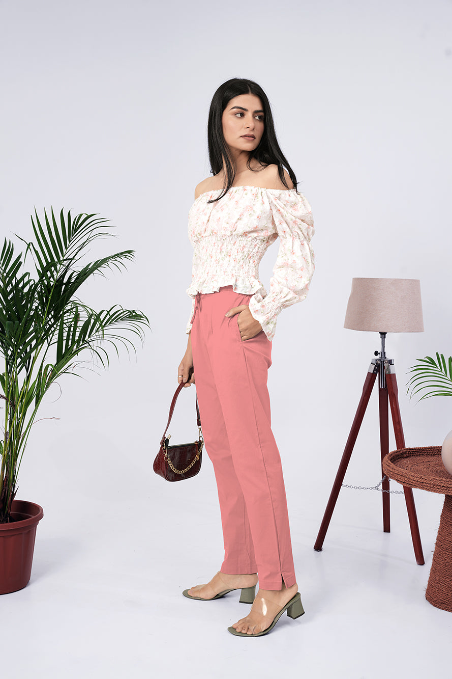 Larqi Women Comfort Low-Rise Easy Wash Trousers