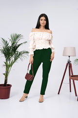 Larqi Women Comfort Low-Rise Easy Wash Trousers