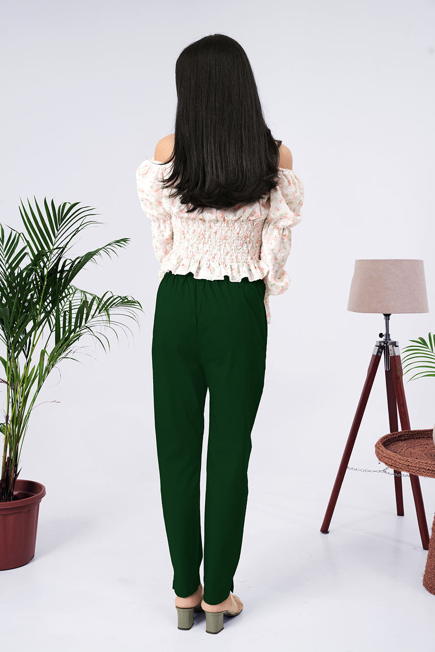 Larqi Women Comfort Low-Rise Easy Wash Trousers