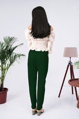 Larqi Women Comfort Low-Rise Easy Wash Trousers