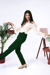 Larqi Women Comfort Low-Rise Easy Wash Trousers