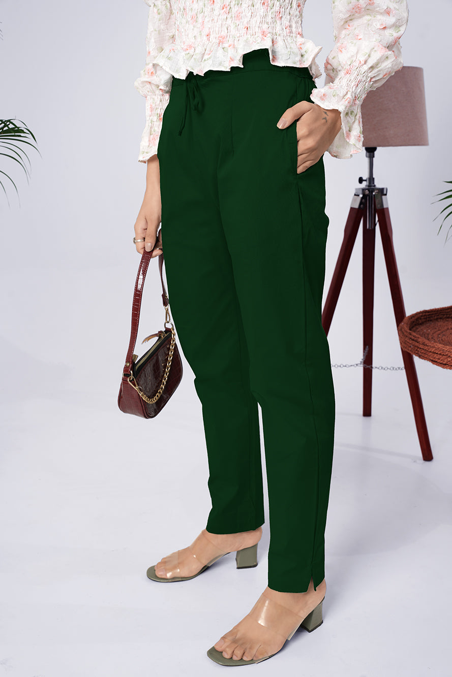 Larqi Women Comfort Low-Rise Easy Wash Trousers