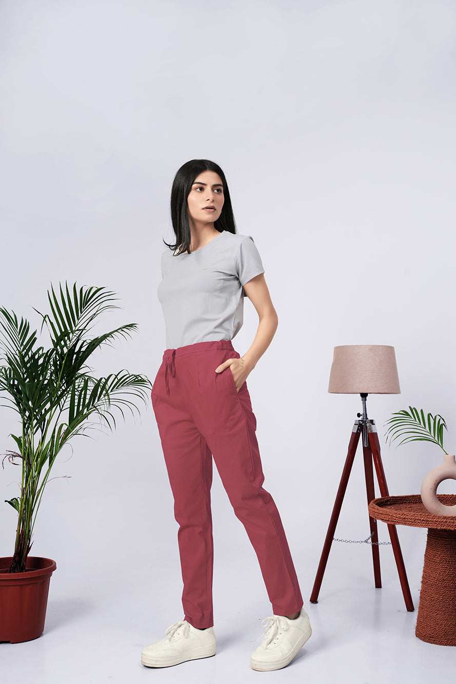 Larqi Women Comfort Low-Rise Easy Wash Trousers
