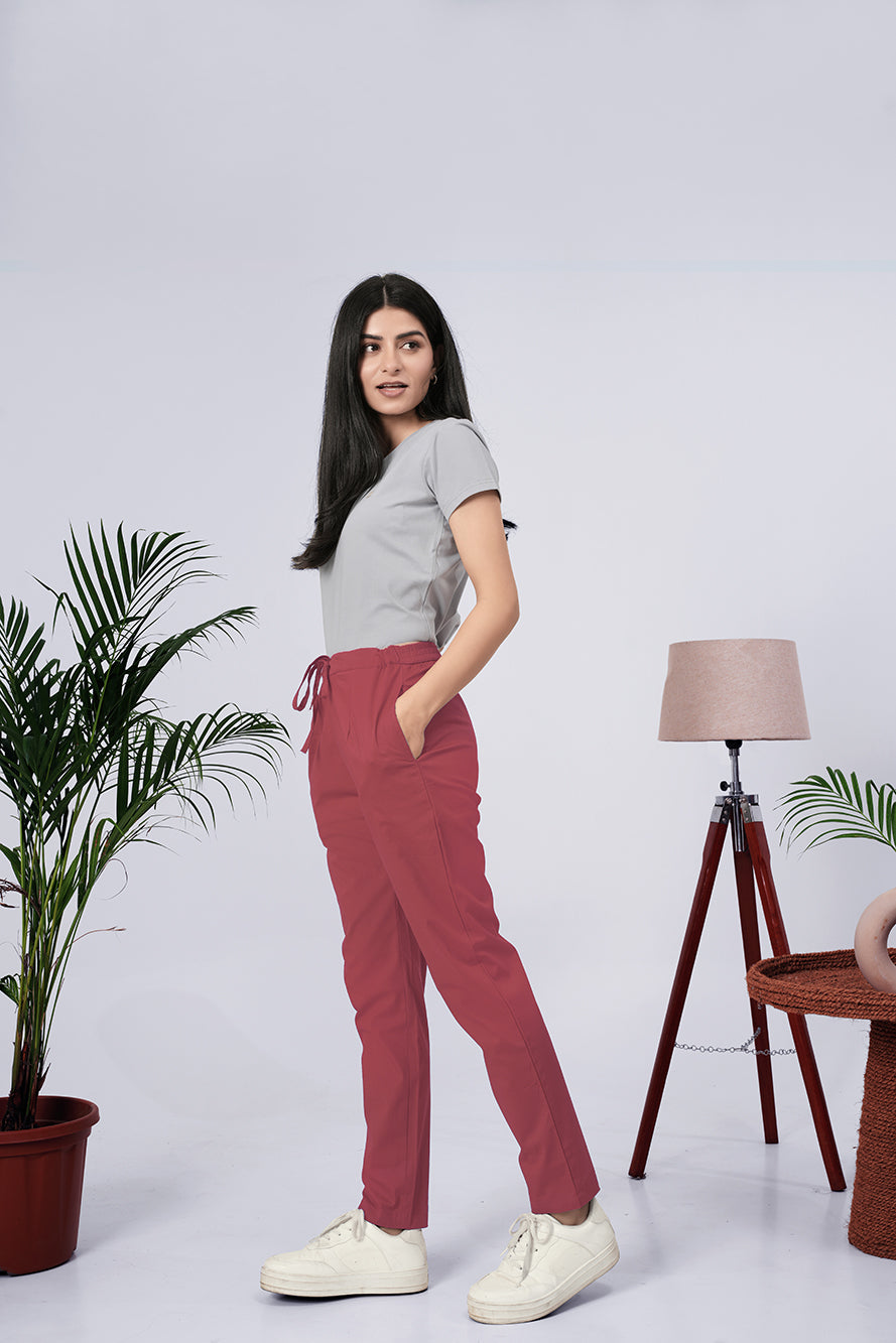 Larqi Women Comfort Low-Rise Easy Wash Trousers