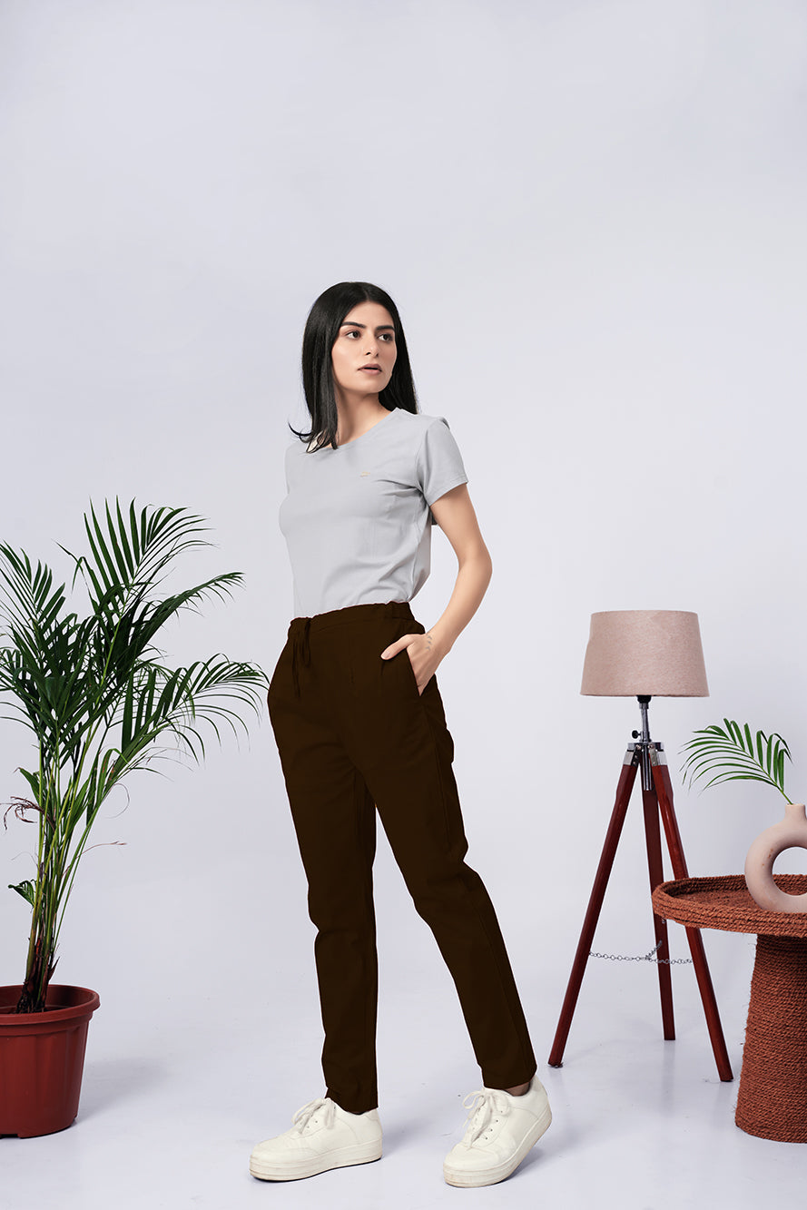 Larqi Women Comfort Low-Rise Easy Wash Trousers