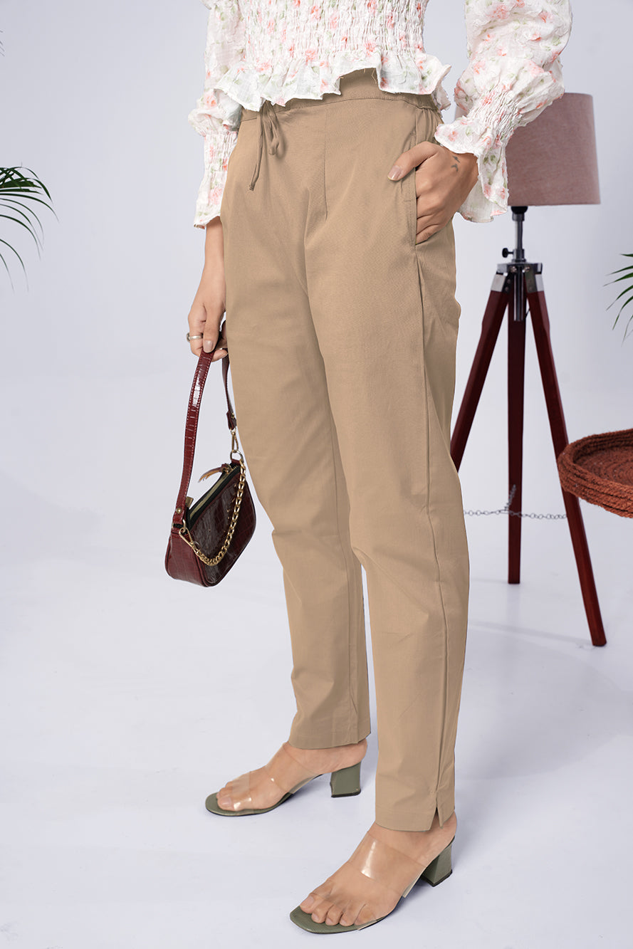 Larqi Women Comfort Low-Rise Easy Wash Trousers
