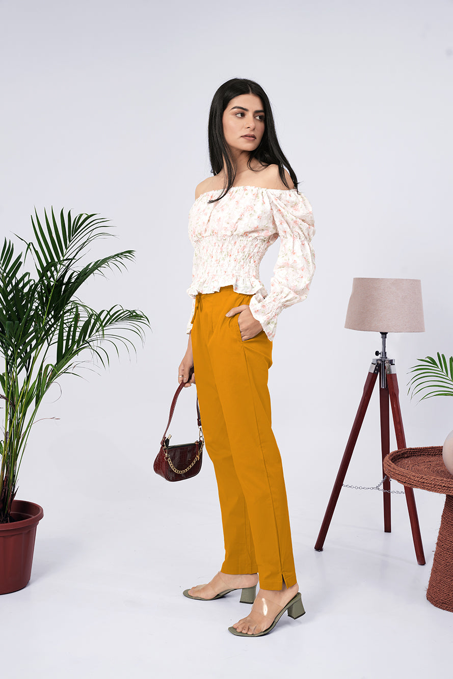 Larqi Women Comfort Low-Rise Easy Wash Trousers
