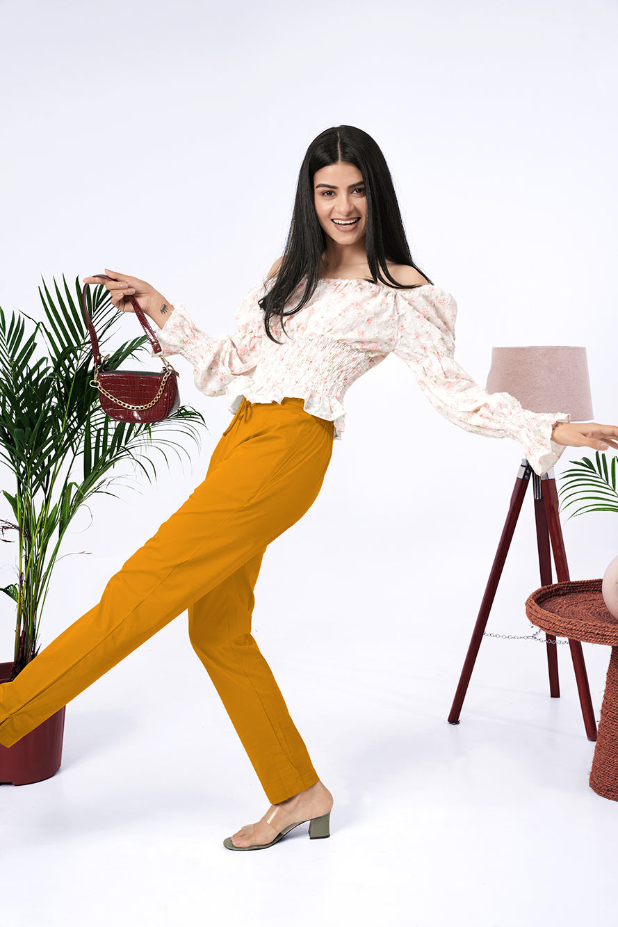 Larqi Women Comfort Low-Rise Easy Wash Trousers