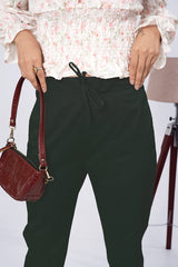 Women Comfort Low-Rise Easy Wash Trousers
