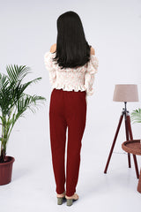 Larqi Women Comfort Low-Rise Easy Wash Trousers
