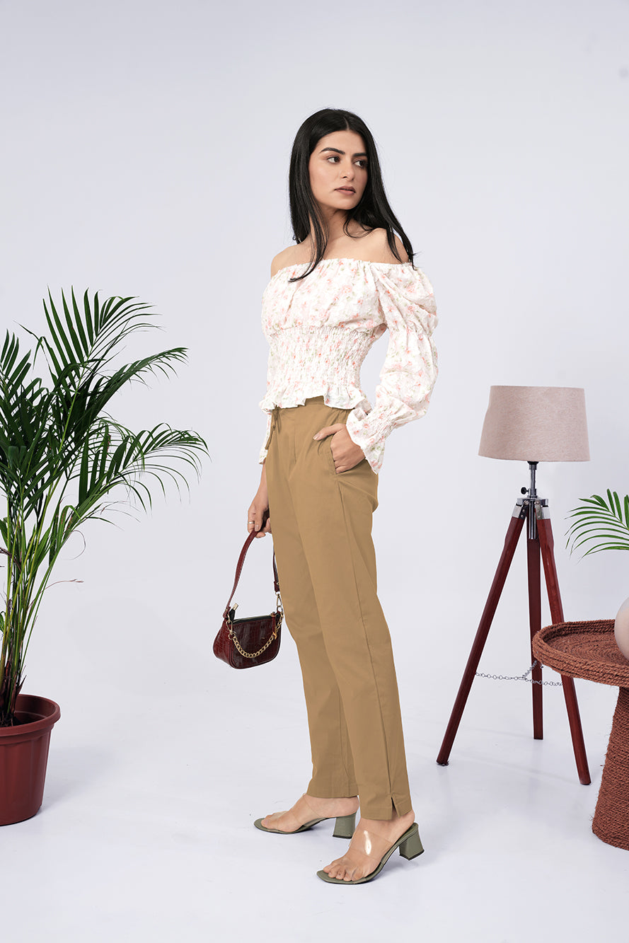 Larqi Women Comfort Low-Rise Easy Wash Trousers
