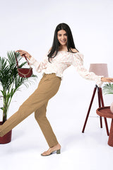 Larqi Women Comfort Low-Rise Easy Wash Trousers