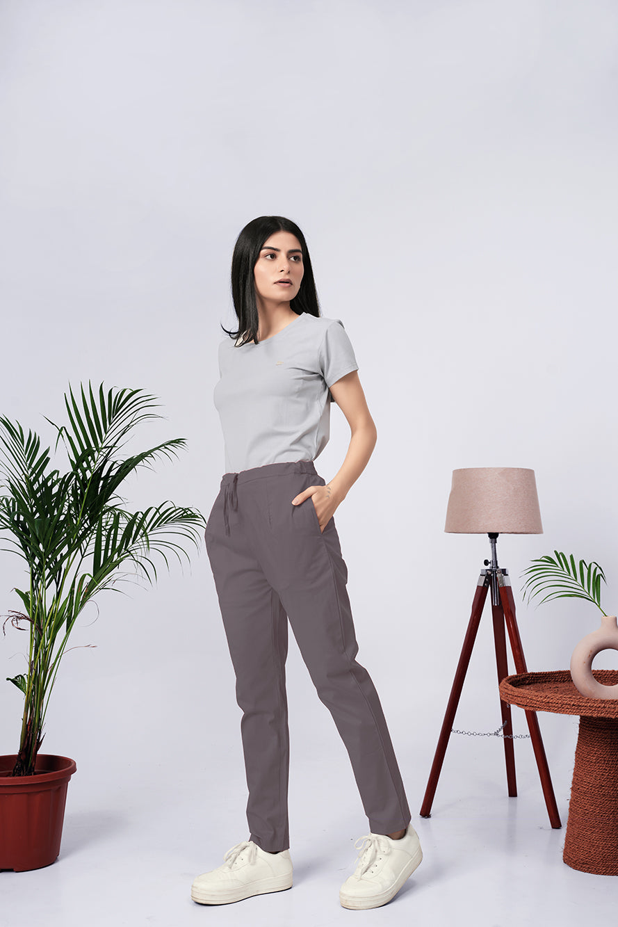 Larqi Women Comfort Low-Rise Easy Wash Trousers