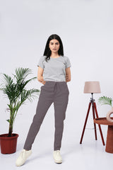 Larqi Women Comfort Low-Rise Easy Wash Trousers