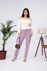 Larqi Women Comfort Slim Fit Mid-Rise Trousers