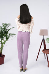 Larqi Women Comfort Slim Fit Mid-Rise Trousers