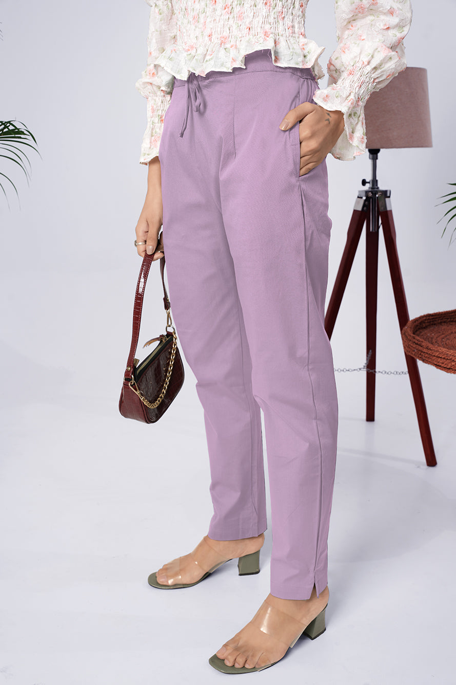 Larqi Women Comfort Slim Fit Mid-Rise Trousers