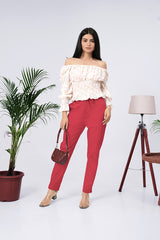 Larqi Women Comfort Low-Rise Easy Wash Trousers