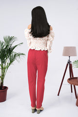 Larqi Women Comfort Low-Rise Easy Wash Trousers