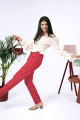 Larqi Women Comfort Low-Rise Easy Wash Trousers