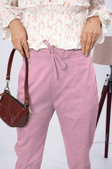Larqi Women Comfort Mid-Rise Cotton Easy Wash Regular Trousers