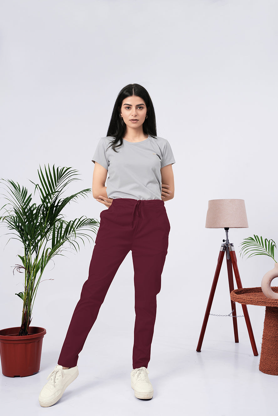 Larqi Women Comfort Low-Rise Easy Wash Trousers