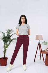 Larqi Women Comfort Low-Rise Easy Wash Trousers